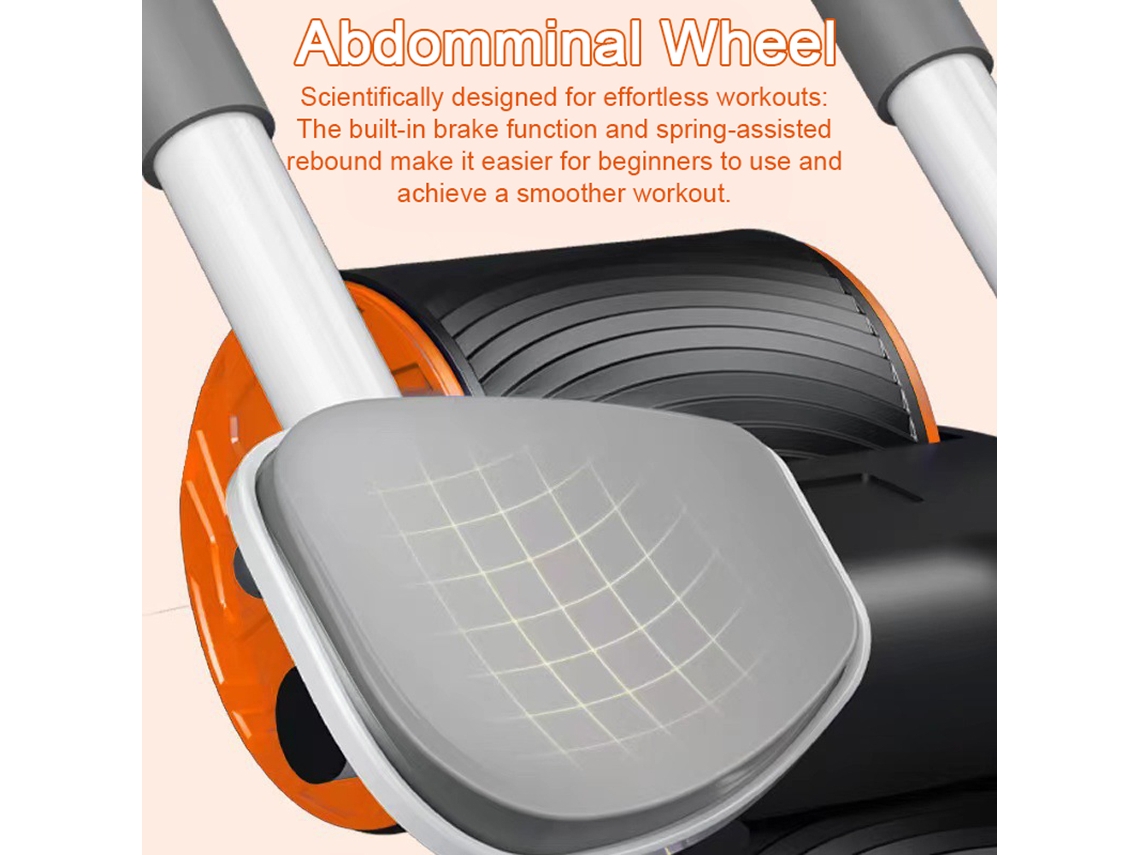 Roda Abdominal Com Rebote Automático Timer Apoio Cotovelo Silencioso Equipamento Fitness Academia Casa Escritório