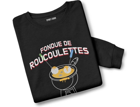 Camisola para Homem SPORT IS GOOD Fondue de Roucoulettes Preto para Andebol (XL)