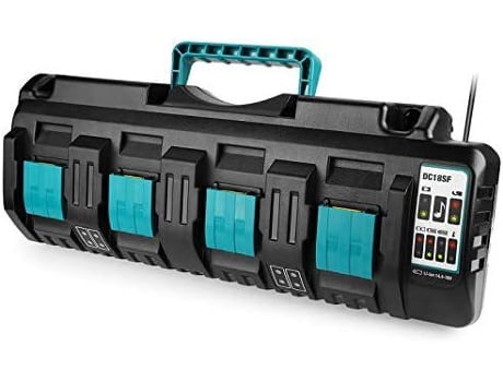 Qttvbtna Carregador Rápido 4 Portas Para Baterias Makita 14,4v18v, Compacto, Com 2 Portas Usb Ehsttdh