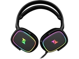 Auscultadores Gaming com Fio N'PLAY Contact 4.7 RGB (Outlet Grade A - On Ear - Multiplataforma - Preto)