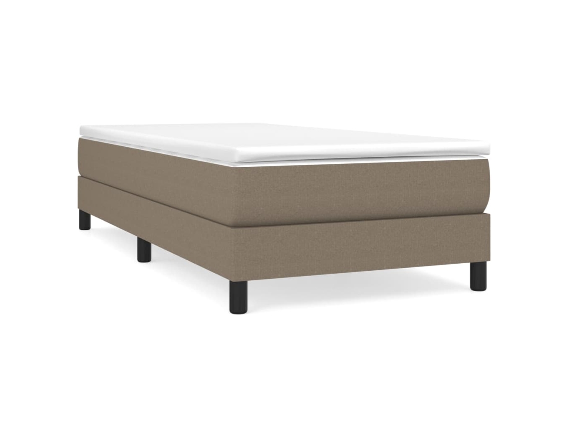 Cama com Molas e Colchão Tecido Castanho Acinzentado MAISON EXCLUSIVE (80x200 cm)