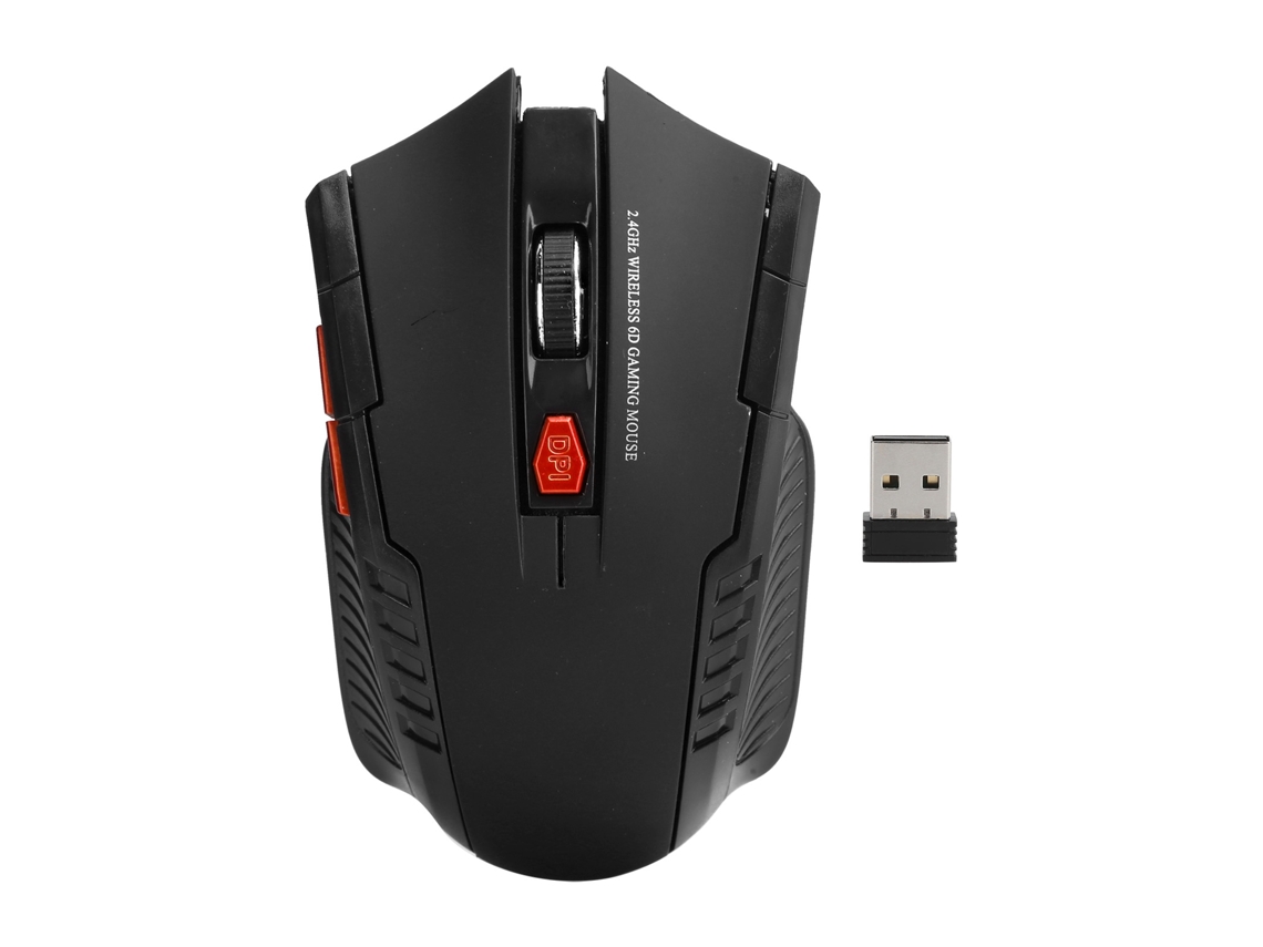 Mouse Sem Fio 2.4g Óptico Ajustável 3 Níveis Dpi com Receptor Usb para Computador Preto