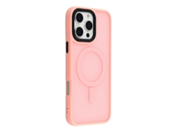 Capa Tkdaddy Para Iphone 16 Pro Max Compatível Com Magsafe Skin-touch Pc Capa De Tpu Rosa