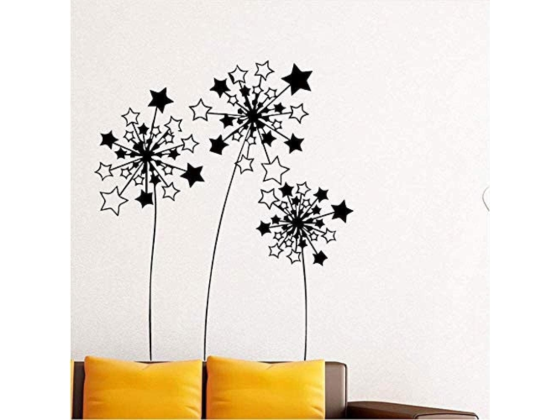 Adesivos de parede de flores DIY para decoração de casa, quarto infantil, sala de estar, decoração de fundo de parede, tamanho 30 x 34 cm.