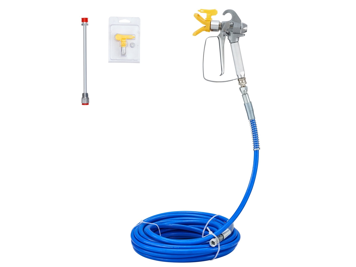 Kit de Mangueira de Pulverização de Tinta Sem Ar 50 Pés 1/4 Pol. Junta Giratória 3600 Psi com Ponta 517 VEVOR