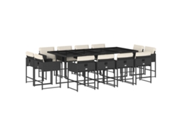 Garden Dining Set, Garden Dining Sets Vidaxl Preto Rattan / Vime (n/a)