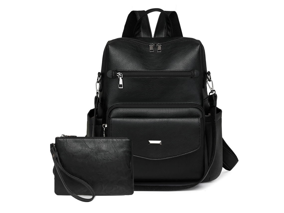 Mochila Eifson Com Bolsa, Grande Capacidade Para Viagens E Uso Diário (preta)