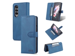 Capa Para Samsung Galaxy Z Fold4 Azns Dream Ii Com Toque De Pele, Em Pu+tpu, Com Abertura Horizontal.