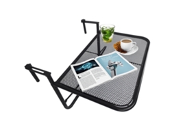 Mesa Varanda Suspensa Metal Braço Ajustável 3 Posições 60x56,5x45 Preto