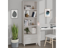 Vidaxl Aparador Alto Hamar 60x35x180 Cm Pinho Maciço Branco