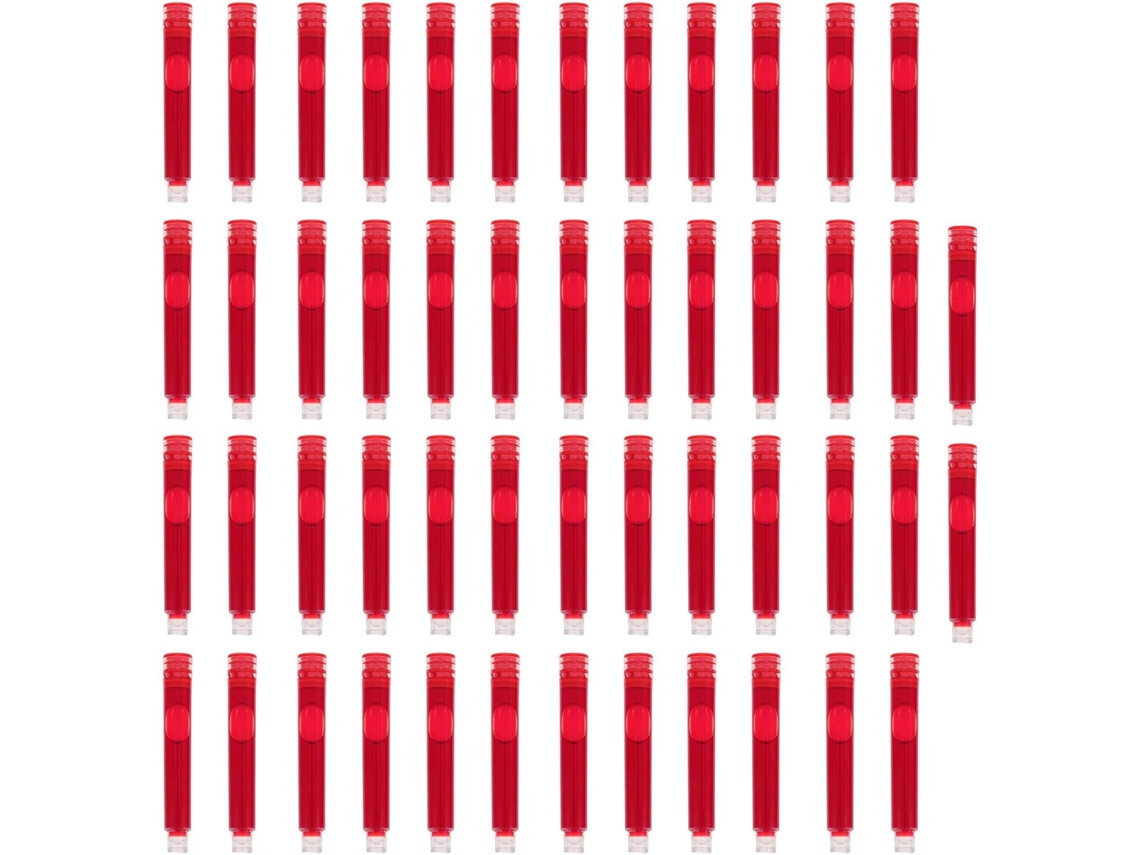 Refis de Tinta Vermelha para Caneta Tinteiro Amosfun, 100 Cartuchos Caligrafia e Escrita Profissional, Materia