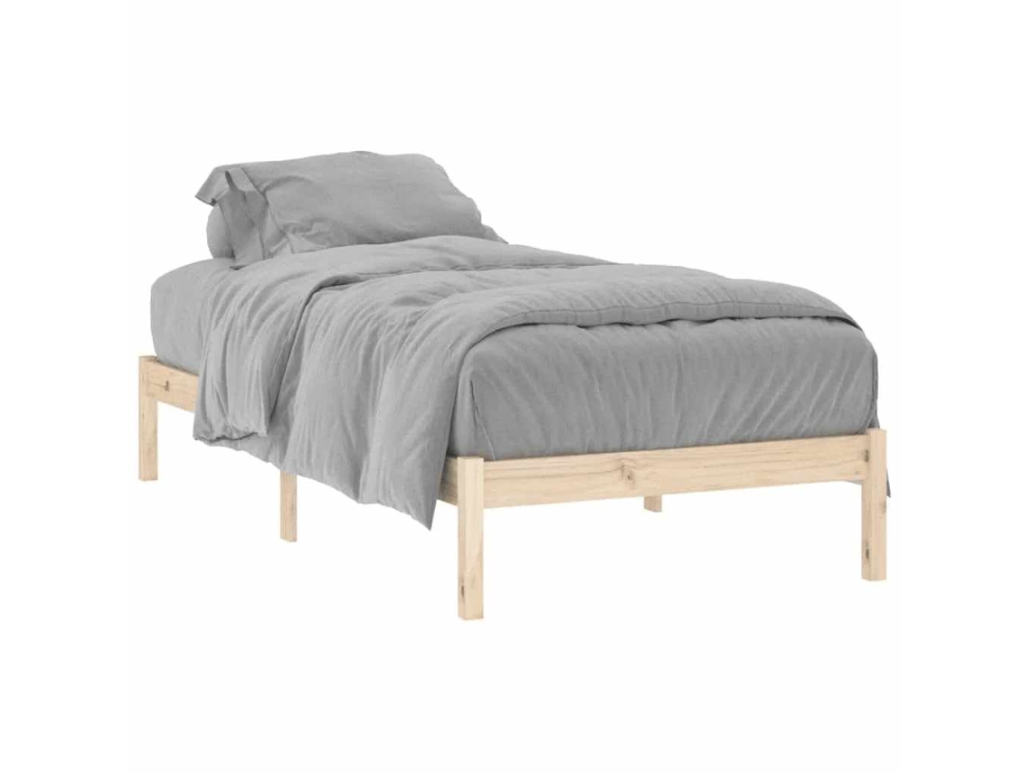 Bed Frame, Bed Frames Vidaxl Marrom Madeira De Pinho (100 X 190 Cm)