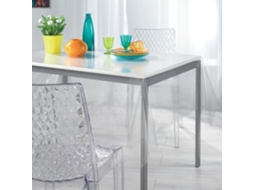 Toalha de Mesa Soft Interior Glitter Decoração Linha Cristal 140X240 Cm Prata DOUCEUR D'INTERIEUR