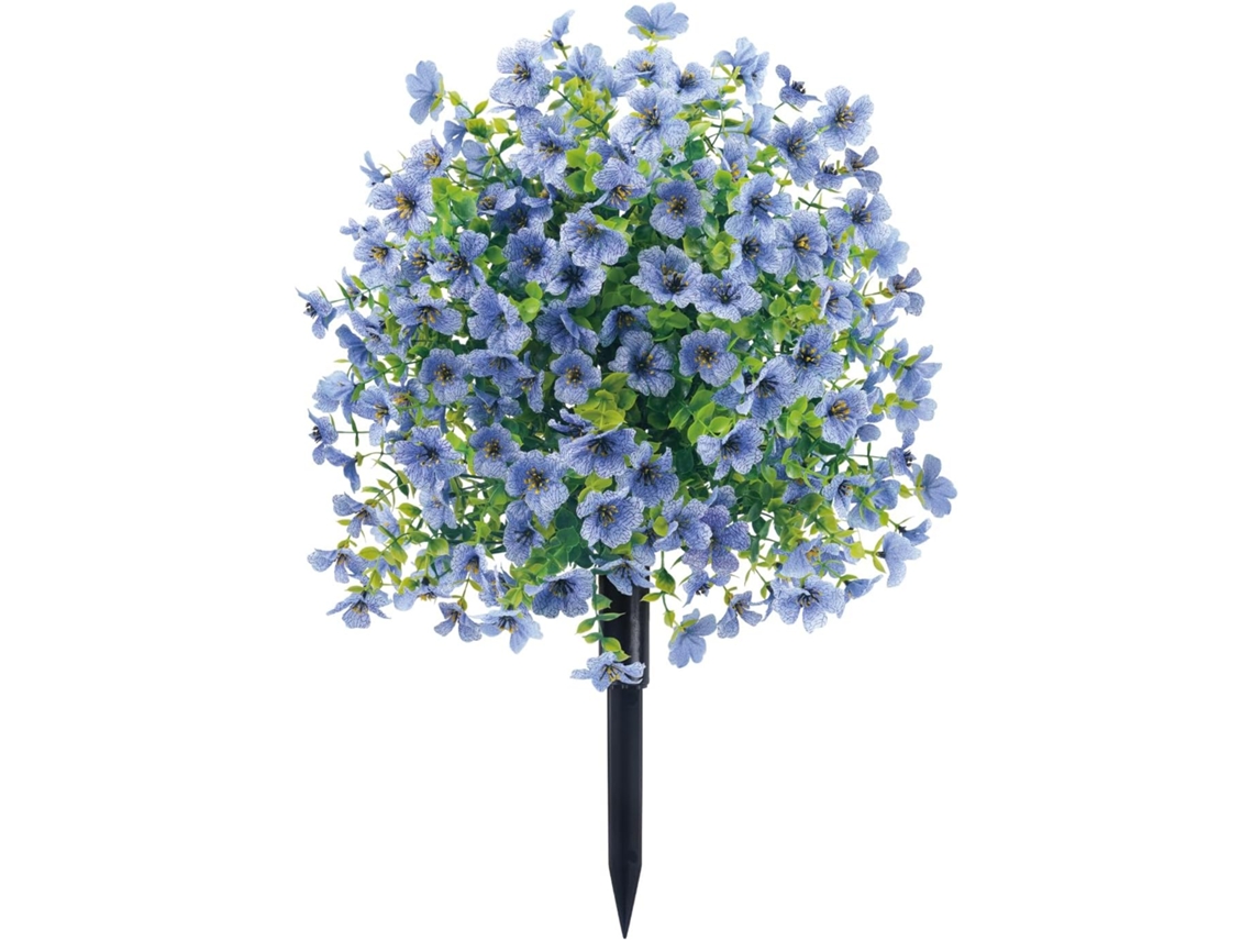 Flores Artificiais para Uso Externo, Resistentes Aos Raios Uv, Planta Artificial para Jardim, Decoração de Quintal AQUAFORGE (azul)