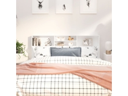 Vidaxl Armário De Cabeceira 180x19x103,5 Cm Branco