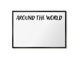 Magnetic Wall Board Around The World For The Office Espelharte (60x40 Cm)