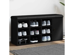Vidaxl Banco Sapateira 102x32x50 Cm Derivados De Madeira Preto