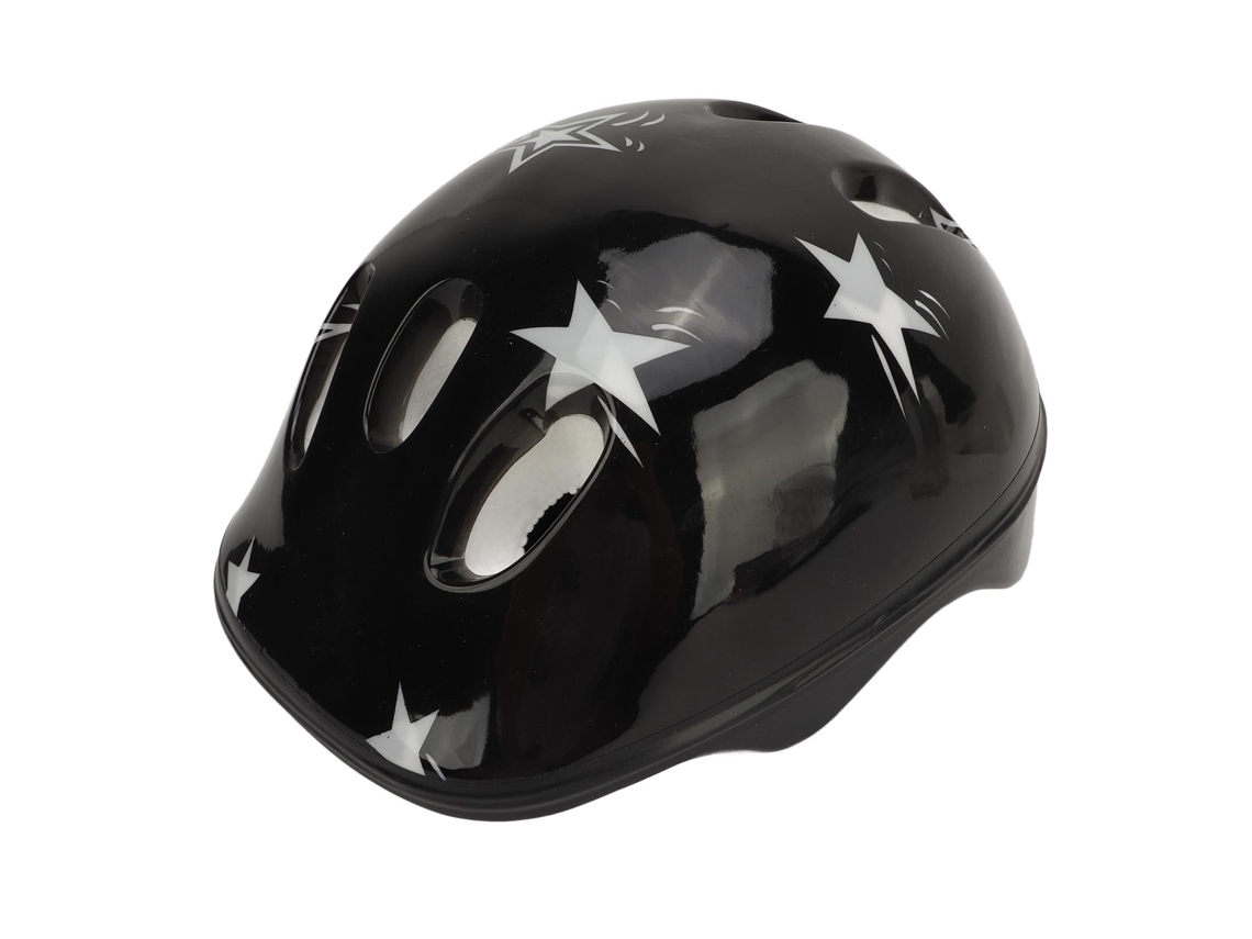 Capacete Infantil S/MARCA para bicicleta, absorção de impactos, forro de espuma, ajuste, preto
