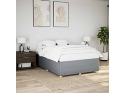 Vidaxl Estrutura De Cama Sem Colchão 140x200 Cm Tecido Cinzento-claro