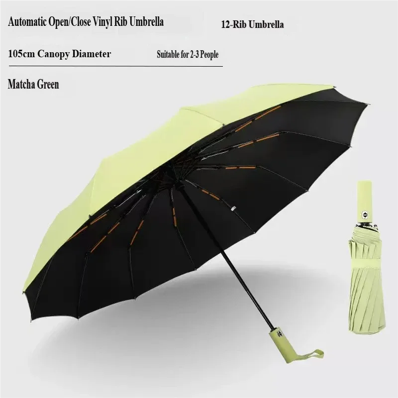 Guarda-chuva Automático Grande (verde Claro 12k), Com 60 Varetas, Altamente Eficaz Na Proteção Contra Vento, Sol E Raios Uv.