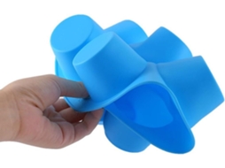 Conjunto de 3 formas redondas de silicone para bolo, 55ml