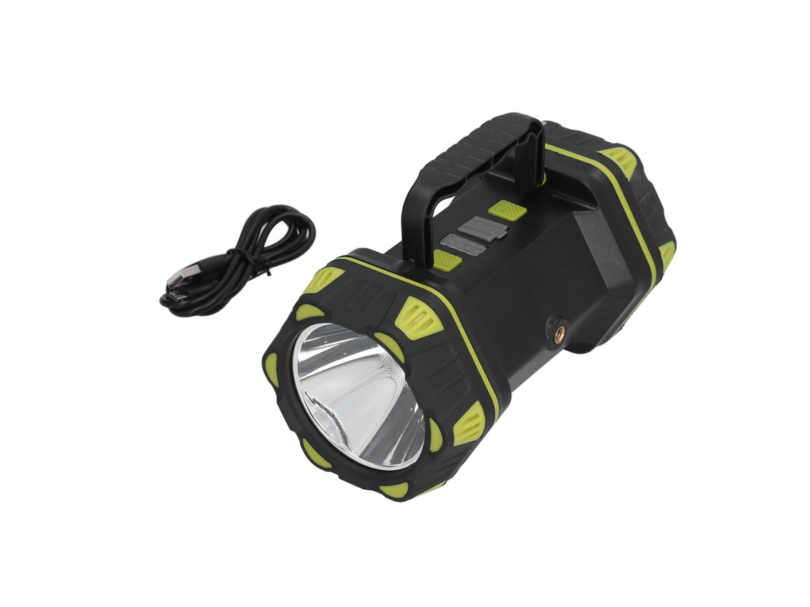Lanterna de Mão Led Recarregável 8 Modos Ajustáveis Impermeável com Usb para Exterior e Casa
