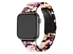 Compatível com pulseiras de resina transparente e cerâmica para Huawei, Apple Watch, iWatch 10 e Samsung Watch 7, Na Cor