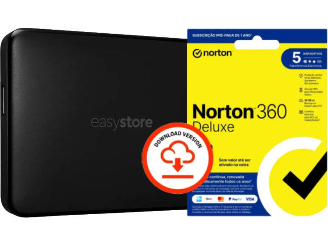 Bundle Disco Externo 2.5 WD 1 Tb+Norton 360 Deluxe
