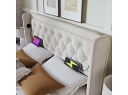Cama De Led 3 Lados Com Cabeceira Asa, Usb-c E Hidráulica Moderna