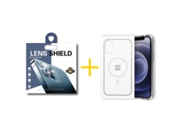 Pack 1 x Película de Câmara + Capa GANDY Apple iPhone 16 Compatível com Magsafe Magnetic Transparente Clear