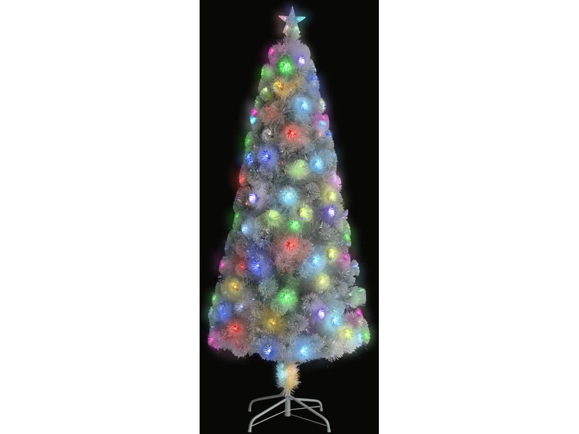 vidaXL Árvore de Natal artificial c/ LEDs 240 cm fibra ótica branco | vidaXL Árvore de Natal artificial c/ LEDs 240 cm fibra ótica branco |