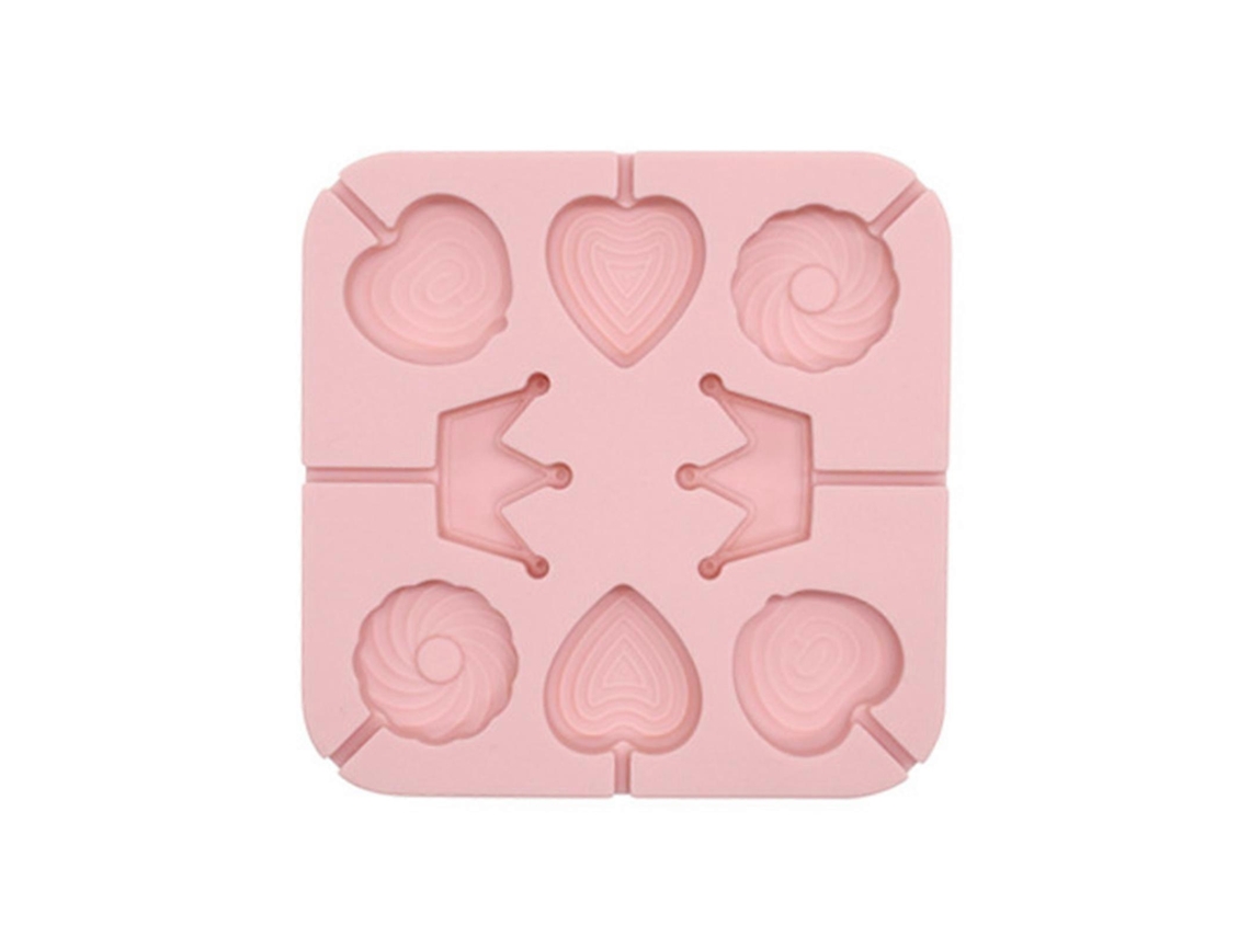Molde De Silicone Para Pirulito Crown Lovecartoon Press, Próprio Para Alimentos, Utensílio De Cozinha Fácil E Seguro Para Fondant E Doces Em Formato D