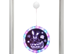 Letreiro De Páscoa Em Led Para Vitrine, Alimentado Por Bateria.