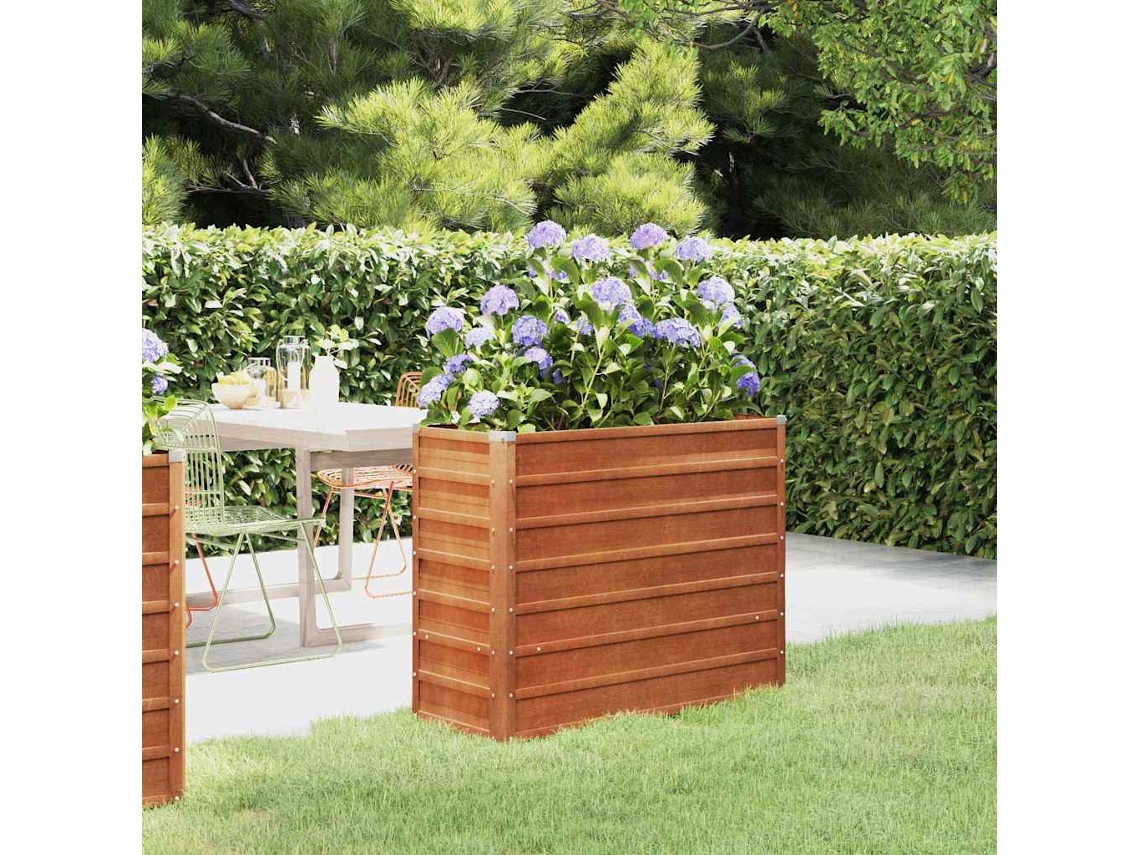 Vidaxl Canteiro De Jardim 100x40x77 Cm Aço Corten Cor Enferrujado