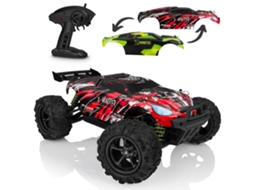 Carro Telecomandado Rc OVERMAX X monster 3.5 Monster Truck 4x4 30kmh Suspensão Off Road 2x Baterias Vermelho