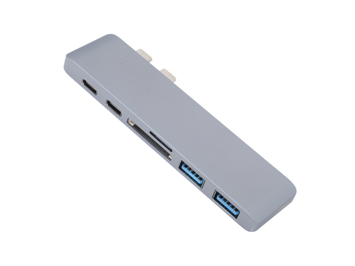 Hub Type C Docking Station Com Usb3.0 Leitor De Cartões Velocidade 10gbps Portátil Para Macbook Cinza