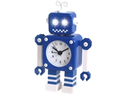 Despertador Robô, Despertador Silencioso em Aço Inoxidável com Brilho Flash