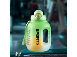 Garrafa de Água Esportiva com Tampa, Garrafa de Água Portátil, Feita de Plástico, Própria para Micro ondas. MDUG (verde 1,6l)