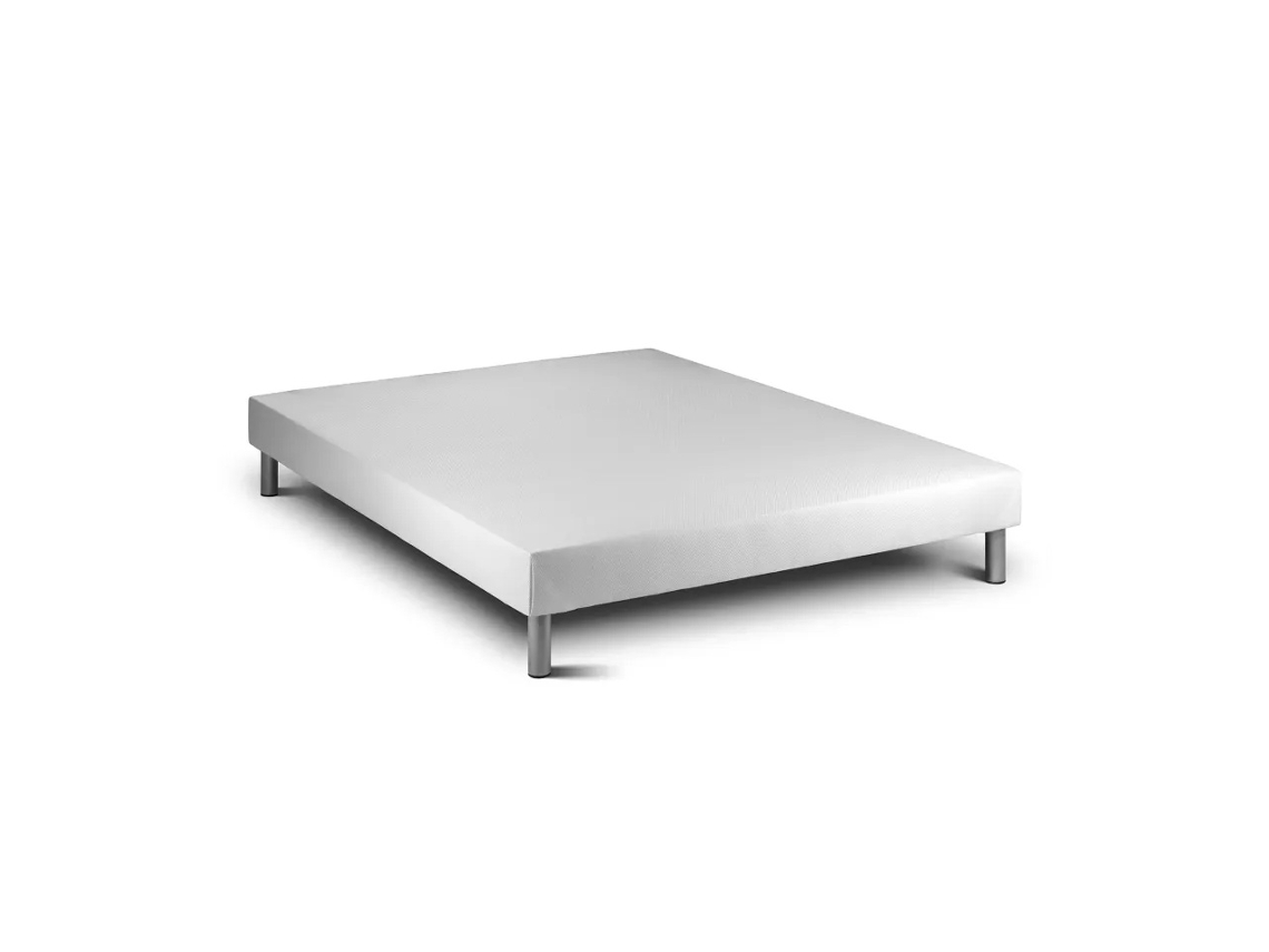 Sommier Madeira 15 Branco  Pés Metal 200 X 100 Cm Altura 30 Cm Indream