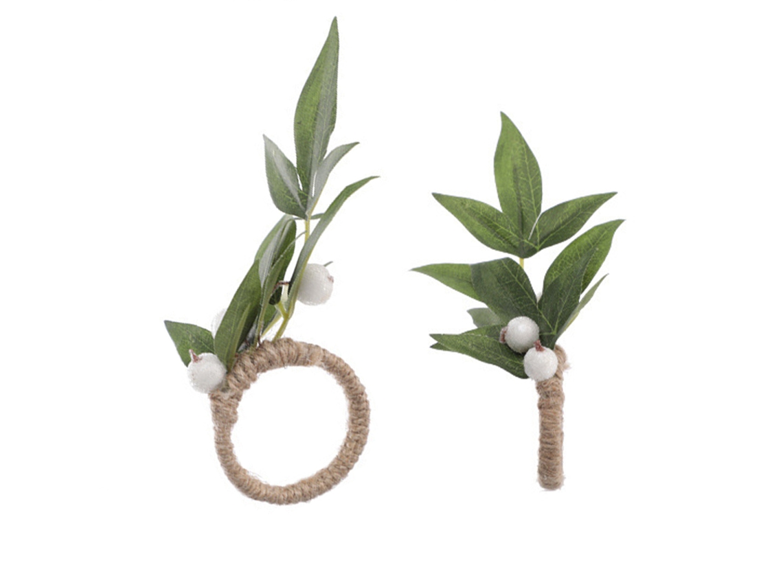 Laxiscreed Anéis De Guardanapo De Corda De Linho Para Jantar Ao Ar Livre, Pack De 4