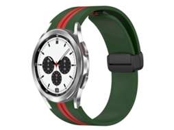 Pulseira De Silicone Dobrável Com Fecho Magnético Para Samsung Galaxy Watch 4 Classic 42mm