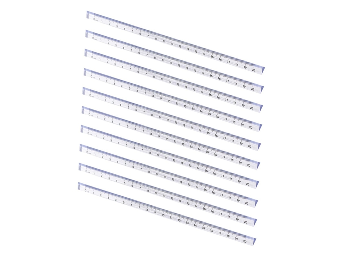 Lurelia Régua Triangular 10 Peças Em Plástico 20cm Para Projetos Criativos