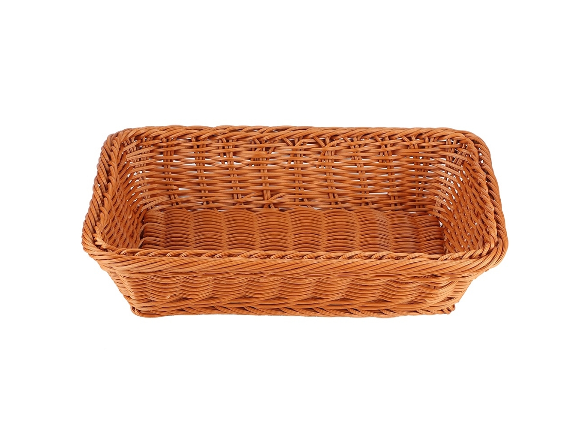 Elysve Cesto De Armazenamento Retangular Alimentos Café Zeaicos Castanho (31x21x8cm)