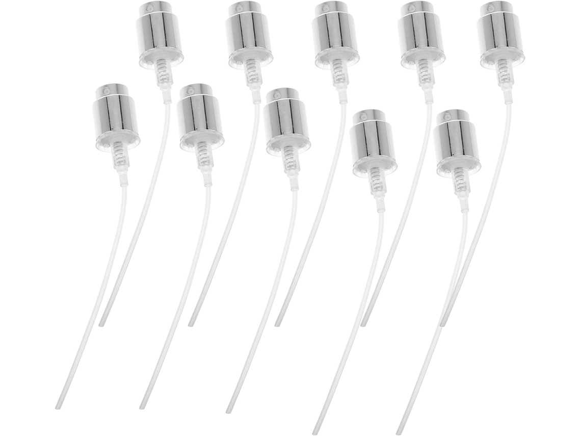 Bomba de perfume dourada de 13 mm, pacote com 10 unidades de borrifadores pequenos para frascos domésticos.