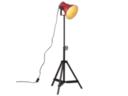 Vidaxl Candeeiro De Pé 25 W 35x35x65/95 Cm E27 Vermelho Desgastado