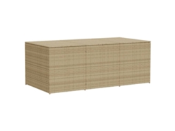 Garden Storage Box, Garden Storage Boxes Vidaxl Bege Rattan / Vime (180 X 90 X 70 Cm)