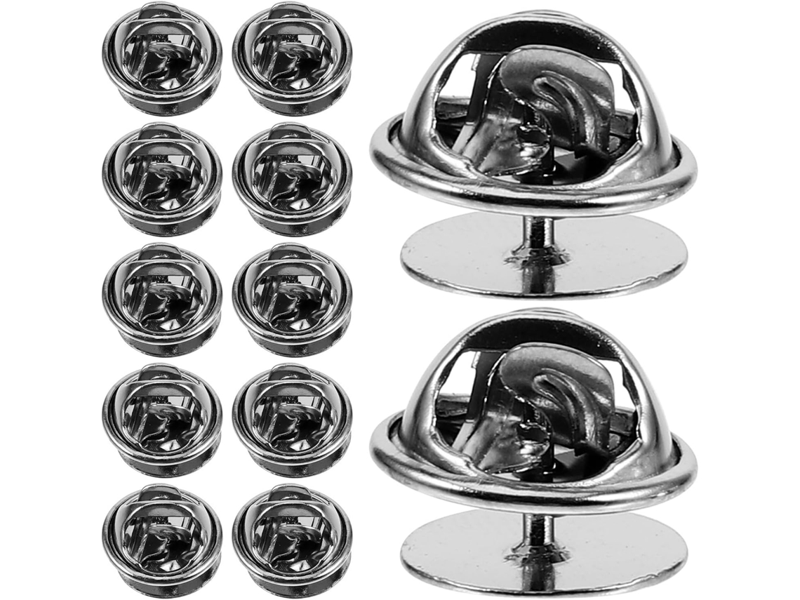 Pins De Esmalte, Pinos De Travamento 10mm, 50 Unidades, Ideais Para Pins De Lapela E Acessórios Chapéu