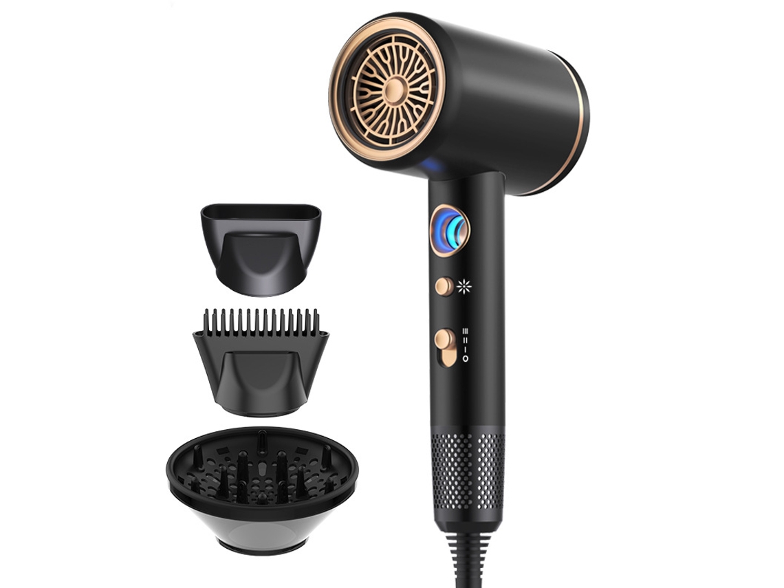 Secador Iônico 2400w Profissional 4em1 3 Temperaturas 3 Velocidades Viagem ZYBLSSBB