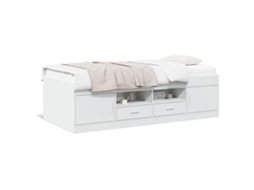 Sofá cama com Gavetas Sem Colchão 100x200 Cm Branco MAISON EXCLUSIVE