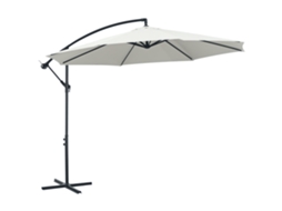 Guarda sol com manivela BTFORUS resistente às intempéries 3mx3mx2,5m aço poliéster